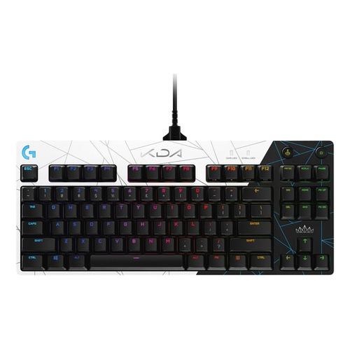 Teclado gamer Logitech G Pro Series G Pro QWERTY GX Brown Tactile inglés US color kda con luz RGB