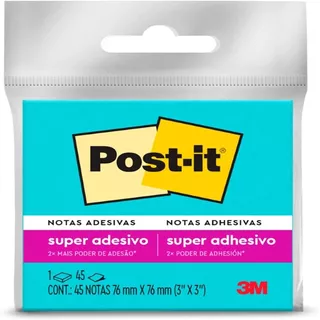 Bloco Post-it 76x76mm Azul C/ 1 Bloco 45fls 3m