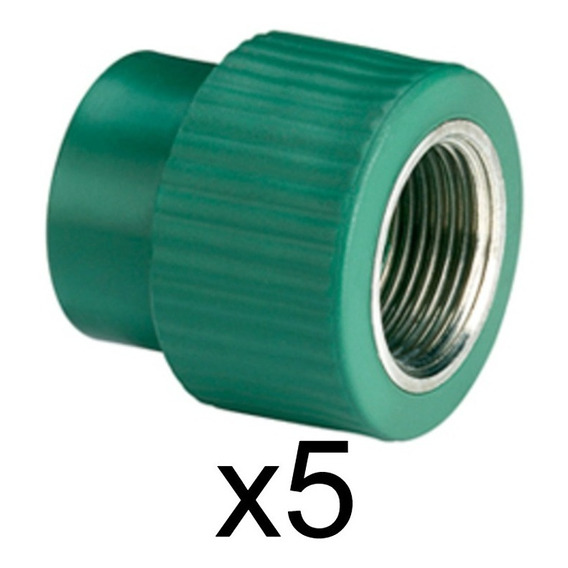 Cupla 63 X 2 Rosca Hembra Fusion Verde Tubofusion Caja X5u