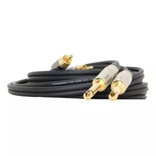 Cable Audio 2 Plug 6,5  A 2 Rca Profesional Low Noise 3 Mts