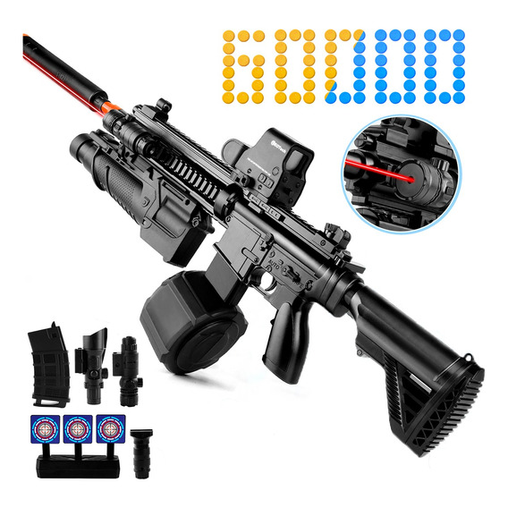 Pistola De Hidrogel M416 Lanzador Gel Automática Con Láser