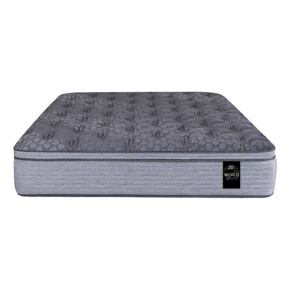 King Koil World Extended Life Advanced colchón Super King 200cm 200cm 28cm de resortes con europillow gris oscuro