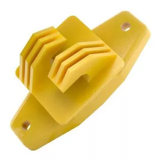 Isolador Tipo W Amarelo Para Cerca Elétrica - 100 Unidades