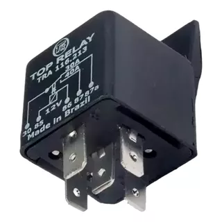 10 Rele Auxiliar 5 Pinos 12v - 40a - C/ Suporte Universal