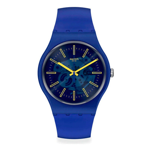 Reloj Swatch Sunbrush Sky Para Hombre/mujer Cuarzo Azul SO29N101