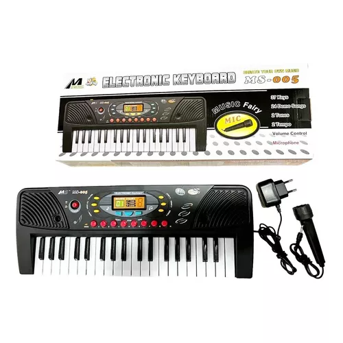 Brinquedo Teclado Infantil com Microfone Musical 24 Musicas