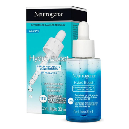 Suero Hidratante Facial Neutrogena Hydro Boost 30 Ml Momento de aplicación Día/Noche Tipo de piel Todos