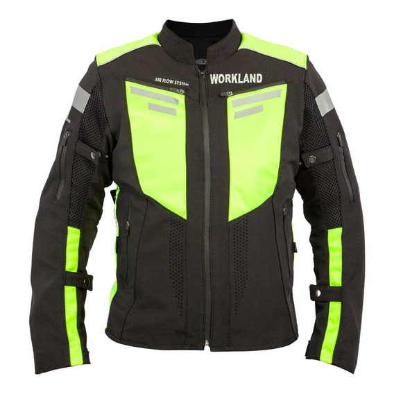 Chamarra Hombre Motociclista Protectores Workland Reflejante