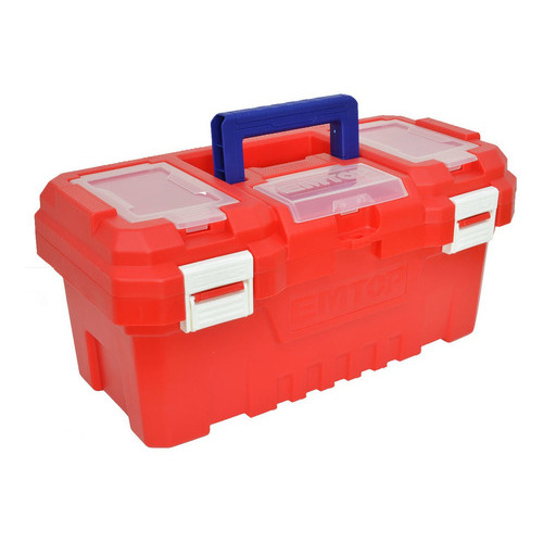 Caja Plástica 17, 436x220x205, Con Bandeja, 15kg, Emtop! Color Rojo