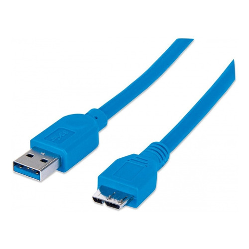 Cable Usb 3.0 A Micro B Manhattan 393898 1 Metro Azul