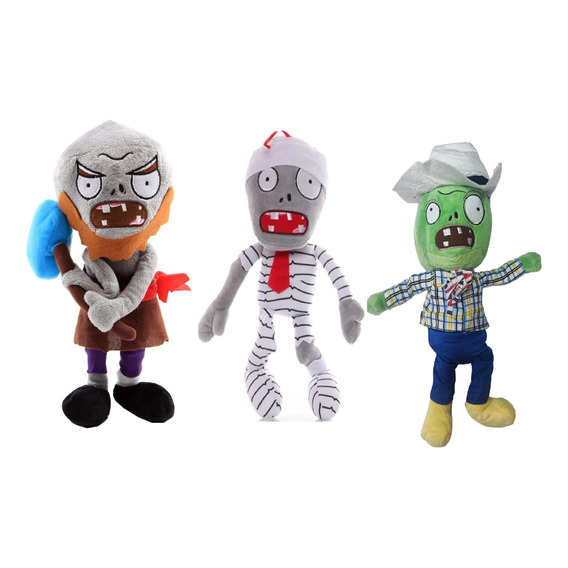 Plantas Vs Zombies  Pack 3 Peluche - Momia Martillo Pirata