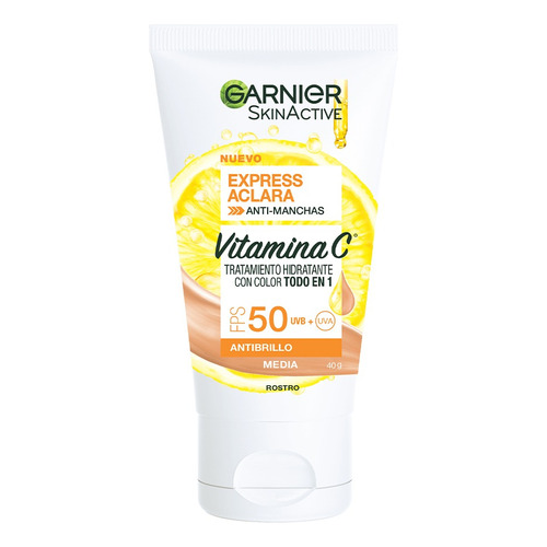 Tratamiento Hidratante Con Color Garnier Skin Active - 40gr Tipo de piel Mixta