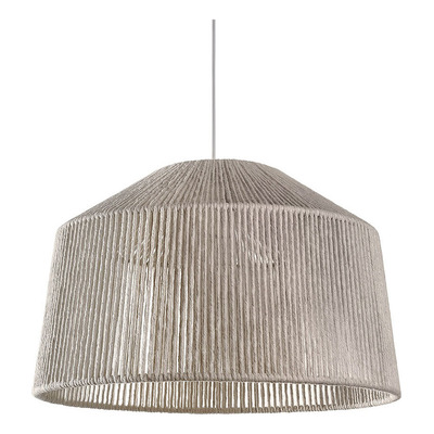 Colgante Hilo Natural Apto Led E27 Deco Conico 45cm 
