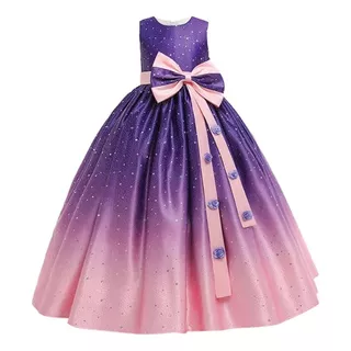 Vestido Largo Princesa De Fiesta Niñas T 2 A La 12 Años C76