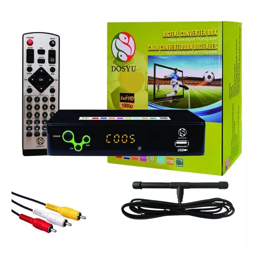 Decodificador digital para televisión, convertidor TV a canales digitales  de alta definición 1080p TV FULL HD señal digital HDMI DOSYU DY-ATC-02