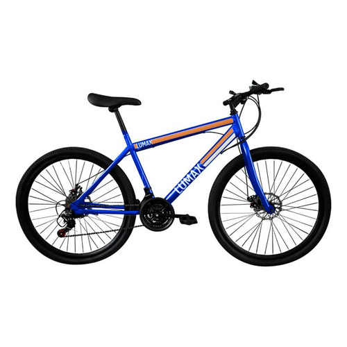 Bicicleta Lumax Rodado 26 Montaña 21 Cambios Shimano Oferta Color Azul