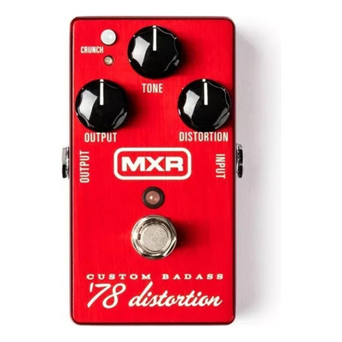 Pedal De Distorsión Mxr Custom Badass Distortion M78 Color Rojo