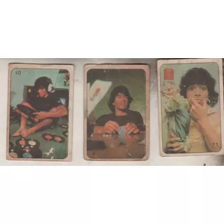 Lote De 3 Figuritas De * Maradona * Album Super Futbol 1979 