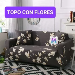 Set Forro Funda Para Muebles 3/2/1 - Topo Con Flores