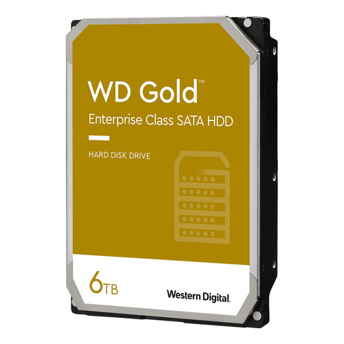 Disco duro interno Western Digital WD Gold WD6003FRYZ 6TB oro