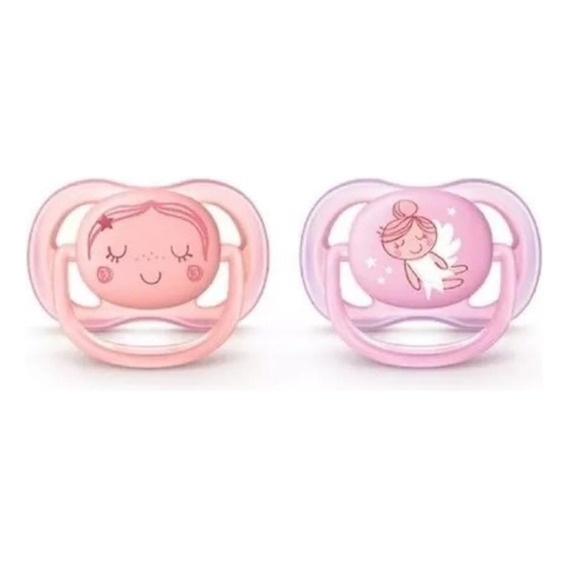 Chupetes X2 Ultra Air Angel Nena 0-6 M Bebes Philips Avent