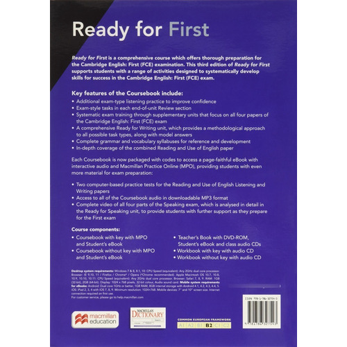 Libro - Ready For First - Coursebook - With Key - 3 Ed 