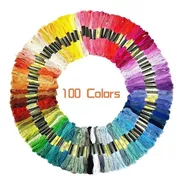 Hilo Para Bordar, 100 Madejas Colores Surtidos 100 Pza 