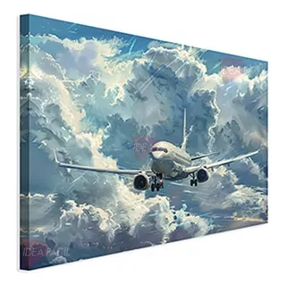 Cuadro Avión Elegante Canvas Grueso 140x90