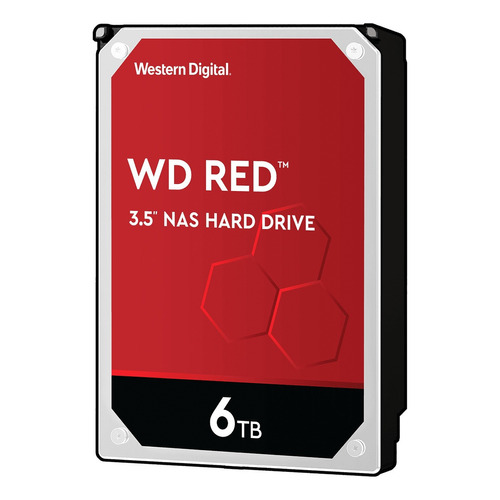 Disco duro interno Western Digital WD Red WD60EFAX 6TB rojo