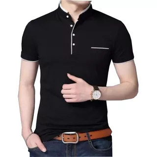 Camisa Camiseta Gola Padre Po004 Slim