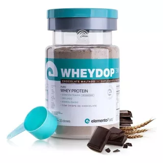 Suplemento Em Pó Elemento Puro Wheydop 3w (900g) Whey Protein Sabor Chocolate Maltado Em Pote De 900ml