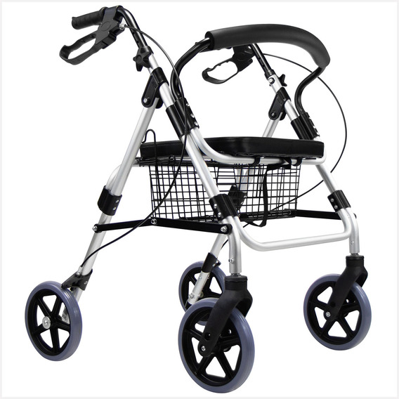 Andadera Rollator Ortopedica De Aluminio Adulto Plegable 