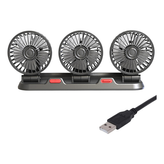 Ventilador Doble Auto Coche Portátil Potente 2 Velocidades