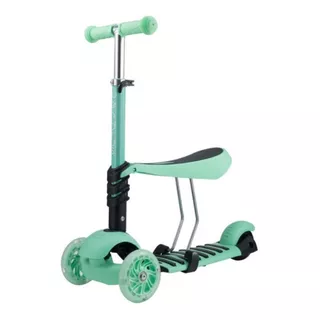 Patín Del Diablo Scooter 3 En 1  Ajustable 3-12 Años Wondrus Color Verde