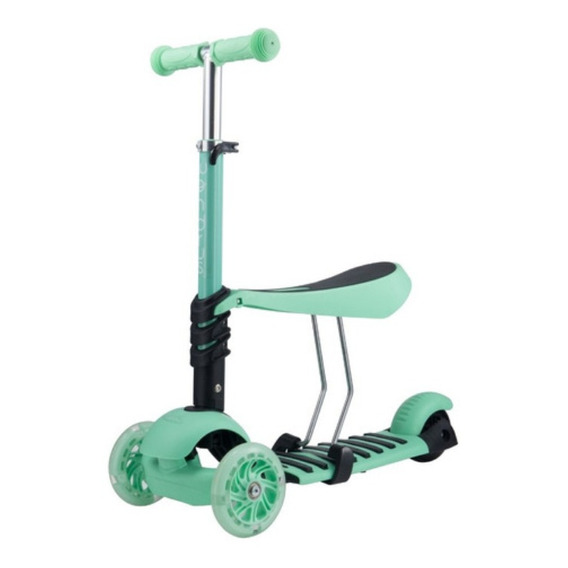 Patín Del Diablo Scooter 3 En 1  Ajustable 3-12 Años Wondrus Color Verde