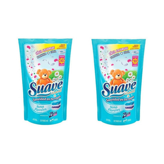 Pack X2u Suavizante Libre Enjuague Suave 900ml