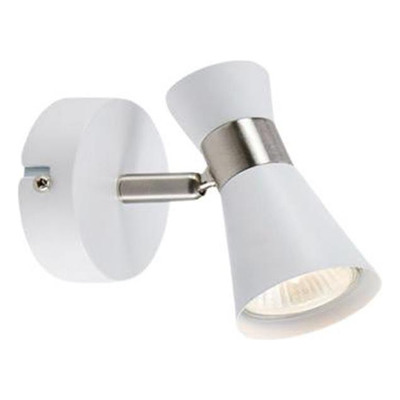 Aplique 1 Luz Blanco Con Cromo U1581 Apto Led Gu10 Mks