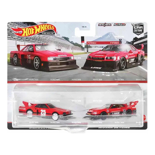 Hot Wheels Premiun Dúo Pack Exclusivo Target Nissan Skyline Color Rojo