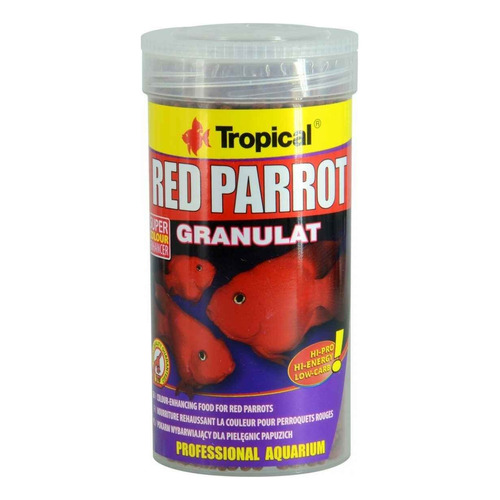 Alimento resaltador del color para peces Tropical Red Parrot Granulat 100g