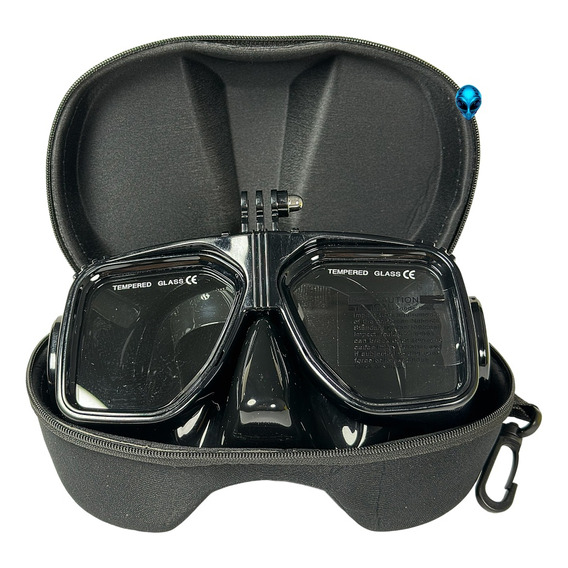 Careta Buceo Gafas Natación Soporte Camara Go Pro + Estuche 