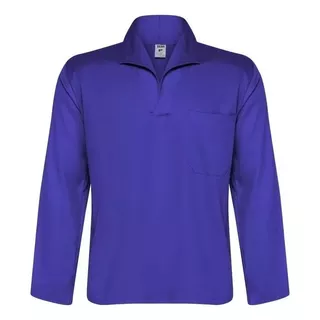 Jaleco Camisa Brim Manga Longa Gola V Uniforme Profissional