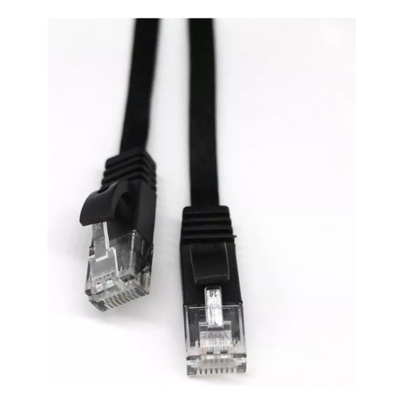 Cable Rj45 Patch Cord Cat6 0.5 Metros Certificado Negro