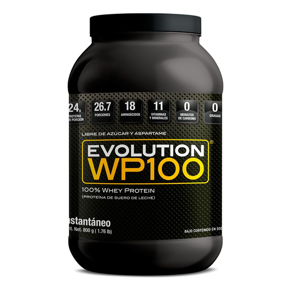 Evolution Proteina Suero De Leche (whey) Wp100 800 G Sabores Sabor Natural