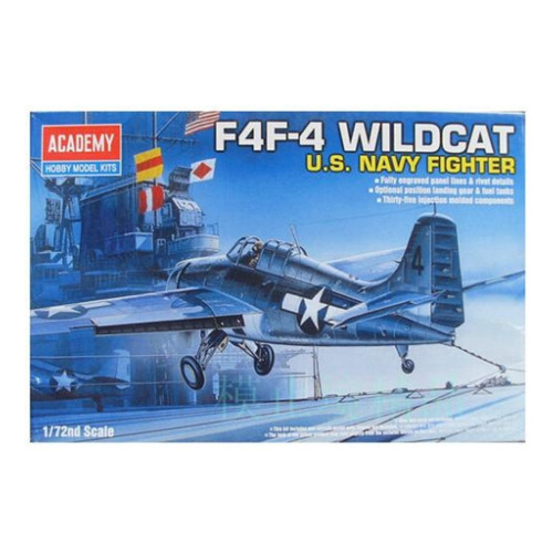 F4f-4 Wildcat Us Navy Fighter Escala 1/72 Academy 12451