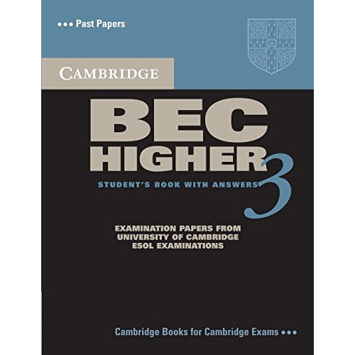 Cambridge Bec Higher 3 Student's Book With Answers, De Vvaa. Editorial Cambridge, Tapa Blanda En Inglés, 9999