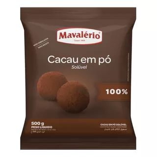 Cacau Em Pó Gourmet 100% Cacau  Alcalino 500g - Mavalerio
