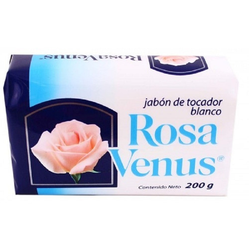 Caja Jabón De Tocador Rosa Venus Blanco De 200 Grs 30 Pzs