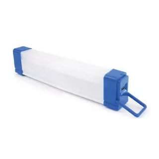 Lampara Barra Recargable Portátil De Emergencia 20w T3407 Color Blanco Con Azul