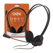 Headset C/ Microfone Hs100 Preto P2/p2 Oex