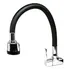 Grifo Flexible Negro De Pared Italomix Lh-3310